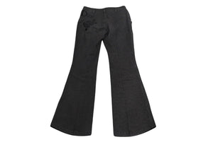 極美品 ChristianDior クリスチャンディオール ガリアーノ期 バックロゴ デニムパンツ 5AW 5H12044801 ブラック サイズ38 中古 4b001863