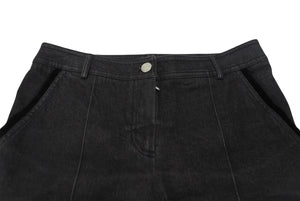 極美品 ChristianDior クリスチャンディオール ガリアーノ期 バックロゴ デニムパンツ 5AW 5H12044801 ブラック サイズ38 中古 4b001863