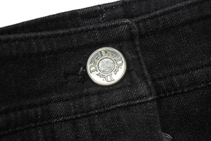 極美品 ChristianDior クリスチャンディオール ガリアーノ期 バックロゴ デニムパンツ 5AW 5H12044801 ブラック サイズ38 中古 4b001863