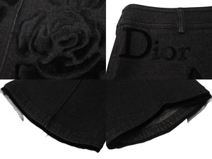 極美品 ChristianDior クリスチャンディオール ガリアーノ期 バックロゴ デニムパンツ 5AW 5H12044801 ブラック サイズ38 中古 4b001863