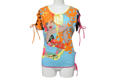 ChristianDior クリスチャンディオール グラフィックプリントTシャツ 半袖 5E16155372 05SS ジョンガリアーノ期 サイズ42 美品 中古 4b001864
