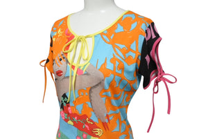 ChristianDior クリスチャンディオール グラフィックプリントTシャツ 半袖 5E16155372 05SS ジョンガリアーノ期 サイズ42 美品 中古 4b001864