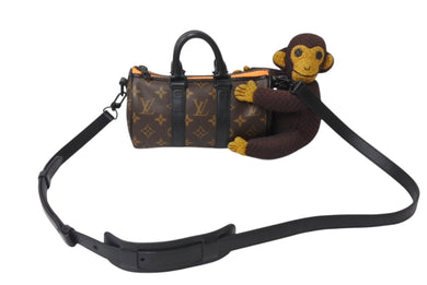 LOUIS VUITTON ルイヴィトン モノグラム LVフレンド キーポル XS モンキー 2WAY ブラウン M80118 中古 4b001865