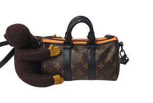 LOUIS VUITTON ルイヴィトン モノグラム LVフレンド キーポル XS モンキー 2WAY ブラウン M80118 中古 4b001865
