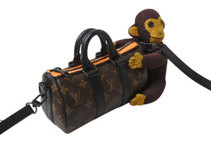LOUIS VUITTON ルイヴィトン モノグラム LVフレンド キーポル XS モンキー 2WAY ブラウン M80118 中古 4b001865