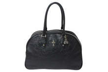 Load image into Gallery viewer, CHROME HEARTS クロムハーツ 現行型 ジムバッグ ミデュアム セメタリークロスパッチ 14パッチ スモールCHクロス ブラック 美品 中古 4b001883
