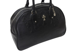 CHROME HEARTS クロムハーツ 現行型 ジムバッグ ミデュアム セメタリークロスパッチ 14パッチ スモールCHクロス ブラック 美品 中古 4b001883