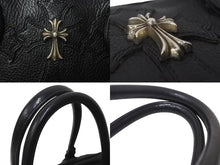 Load image into Gallery viewer, CHROME HEARTS クロムハーツ 現行型 ジムバッグ ミデュアム セメタリークロスパッチ 14パッチ スモールCHクロス ブラック 美品 中古 4b001883