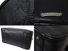 Load image into Gallery viewer, CHROME HEARTS クロムハーツ 現行型 ジムバッグ ミデュアム セメタリークロスパッチ 14パッチ スモールCHクロス ブラック 美品 中古 4b001883