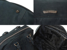 Load image into Gallery viewer, CHROME HEARTS クロムハーツ 現行型 ジムバッグ ミデュアム セメタリークロスパッチ 14パッチ ヌバック ブルー系 美品 中古 4b001884