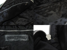 Load image into Gallery viewer, CHROME HEARTS クロムハーツ 現行型 ジムバッグ ミデュアム セメタリークロスパッチ 14パッチ ヌバック ブルー系 美品 中古 4b001884