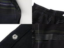 Load image into Gallery viewer, CHROME HEARTS クロムハーツ LOOSE END 長袖シャツ サイズL チェック柄 クロスボールボタン CHクロスレザーパッチ チャコール系 美品 中古 4b001886