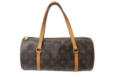 LOUIS VUITTON ルイヴィトン モノグラム パピヨン26 ハンドバッグ M51366 ブラウン ロゴ ゴールド金具 美品 中古 4b001889
