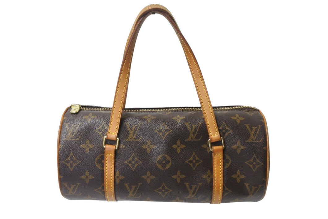 LOUIS VUITTON ルイヴィトン モノグラム パピヨン26 ハンドバッグ M51366 ブラウン ロゴ ゴールド金具 美品 中古 4b001889