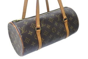 LOUIS VUITTON ルイヴィトン モノグラム パピヨン26 ハンドバッグ M51366 ブラウン ロゴ ゴールド金具 美品 中古 4b001889