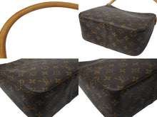 Load image into Gallery viewer, LOUIS VUITTON ルイヴィトン モノグラム ルーピングMM M51146 ハンドバッグ 2001年製 廃盤 ゴールド金具 ブラウン 中古 4b001904