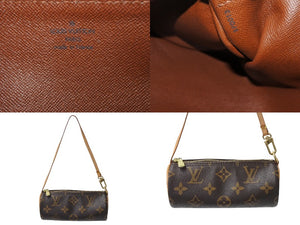 LOUIS VUITTON ルイヴィトン パピヨン30 モノグラムキャンバス ハンドバッグ 旧型 筒形 M51365 ブラウン 美品 中古 4b001907