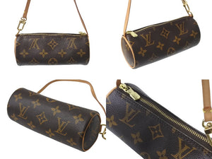 LOUIS VUITTON ルイヴィトン パピヨン30 モノグラムキャンバス ハンドバッグ 旧型 筒形 M51365 ブラウン 美品 中古 4b001907