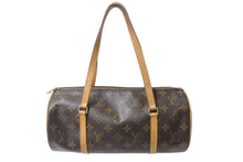 Load image into Gallery viewer, LOUIS VUITTON ルイヴィトン パピヨン30 モノグラムキャンバス ハンドバッグ 旧型 筒形 M51365 ブラウン 美品 中古 4b001907