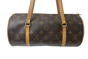 LOUIS VUITTON ルイヴィトン パピヨン30 モノグラムキャンバス ハンドバッグ 旧型 筒形 M51365 ブラウン 美品 中古 4b001907