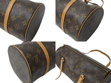 Load image into Gallery viewer, LOUIS VUITTON ルイヴィトン パピヨン30 モノグラムキャンバス ハンドバッグ 旧型 筒形 M51365 ブラウン 美品 中古 4b001907