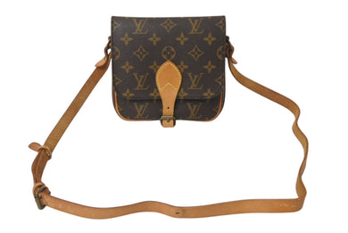 LOUIS VUITTON ルイヴィトン ミニカルトシエール ショルダーバッグ M51254 モノグラム ブラウン PVC レザー ゴールド金具 良品 中古 4b001910