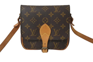 LOUIS VUITTON ルイヴィトン ミニカルトシエール ショルダーバッグ M51254 モノグラム ブラウン PVC レザー ゴールド金具 良品 中古 4b001910