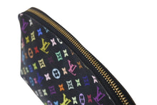Load image into Gallery viewer, LOUIS VUITTON ルイヴィトン モノグラム マルチカラー ポシェットコスメティック M47355 ゴールド金具 ノワール ブラック 黒 中古 4b001923