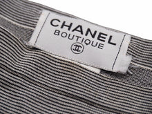 Load image into Gallery viewer, CHANEL シャネル ボーダーワンピース P08625V00338 97P ココマーク ブラック グレー レディース サイズ40 中古 N19342