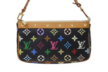 Load image into Gallery viewer, 極美品 LOUIS VUITTON ルイヴィトン ポシェット アクセソワール アクセサリーポーチ M92648 モノグラム マルチカラー ブラック 中古 4b001951