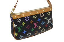 Load image into Gallery viewer, 極美品 LOUIS VUITTON ルイヴィトン ポシェット アクセソワール アクセサリーポーチ M92648 モノグラム マルチカラー ブラック 中古 4b001951