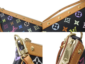 極美品 LOUIS VUITTON ルイヴィトン ポシェット アクセソワール アクセサリーポーチ M92648 モノグラム マルチカラー ブラック 中古 4b001951