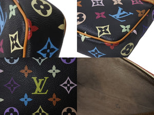 極美品 LOUIS VUITTON ルイヴィトン ポシェット アクセソワール アクセサリーポーチ M92648 モノグラム マルチカラー ブラック 中古 4b001951