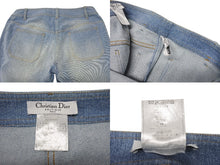 Load image into Gallery viewer, Christian Dior クリスチャンディオール デニムパンツ 5A12044011 ガリアーノ期 コットン ポリウレタン ブルー マルチカラー 美品 中古 4b002007