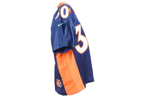 NIKE ナイキ NFL サイン付き ゲームシャツ BRONCOS MANNING18 ユニフォーム Tシャツ オレンジ ブルー メンズ サイズL 20644