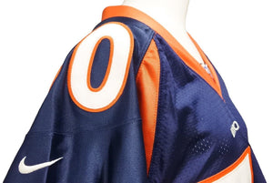 NIKE ナイキ NFL サイン付き ゲームシャツ BRONCOS MANNING18 ユニフォーム Tシャツ オレンジ ブルー メンズ サイズL 20644