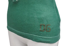 Load image into Gallery viewer, DOLCE＆GABBANA ドルチェアンドガッバーナ タンクトップ ラインストーン ロゴ グリーン ホワイト サイズ40 美品 中古 4b002078