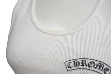 Load image into Gallery viewer, CHROME HEARTS クロムハーツ CH クロス タンクトップ FUCK YOU ホワイト サイズS コットン 美品 中古 4b002084