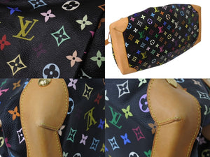極美品 LOUISVUITTON ルイヴィトン モノグラム マルチカラー 村上隆 ウルスラ ブラック ハンドバッグ M40124 中古 4b002105