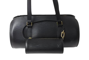 極美品 LOUIS VUITTON ルイヴィトン ハンドバッグ M52862 エピ スフロ ノワール ゴールド金具 ブラック 中古 4b002109