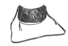 Load image into Gallery viewer, 新品同様 BALENCIAGA バレンシアガ LE CAGOLE ルカゴール ミニショルダーバッグ 695814 レザー 2way スタッズ シルバー 中古 4b002113