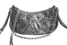 Load image into Gallery viewer, 新品同様 BALENCIAGA バレンシアガ LE CAGOLE ルカゴール ミニショルダーバッグ 695814 レザー 2way スタッズ シルバー 中古 4b002113