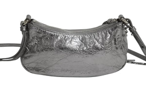 新品同様 BALENCIAGA バレンシアガ LE CAGOLE ルカゴール ミニショルダーバッグ 695814 レザー 2way スタッズ シルバー 中古 4b002113