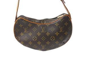 LOUIS VUITTON ルイヴィトン ハンドバッグ クロワッサンPM M51510 モノグラムキャンバス ブラウン 美品 中古 4b002116