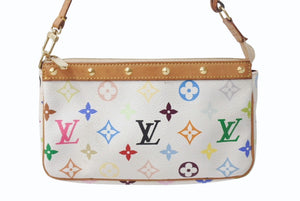 LOUIS VUITTON ルイヴィトン ポシェット アクセソワール アクセサリーポーチ M92649 モノグラム マルチカラー 村上隆 美品 中古 4b002121