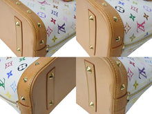 Load image into Gallery viewer, LOUIS VUITTON ルイヴィトン アルマPM ハンドバッグ M40443 モノグラム マルチカラー 村上隆 ホワイト ゴールド金具 新型 美品 中古 4b002123