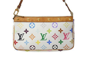 LOUIS VUITTON ルイヴィトン ポシェット アクセソワール アクセサリーポーチ M92649 モノグラム マルチカラー 村上隆 美品 中古 4b002125