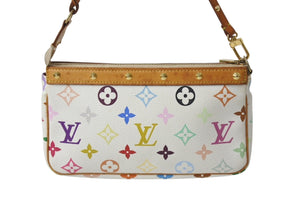 LOUIS VUITTON ルイヴィトン ポシェット アクセソワール アクセサリーポーチ M92649 モノグラム マルチカラー 村上隆 美品 中古 4b002125