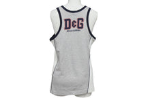 Load image into Gallery viewer, Dolce&amp;Gabbana ドルチェ&amp;ガッバーナ 1970’s Gym on the Beach 切り返し パッチワーク タンクトップ メンズ サイズ M グレー トリコカラー 美品 中古 4b002131