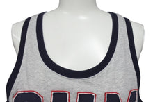 Load image into Gallery viewer, Dolce&amp;Gabbana ドルチェ&amp;ガッバーナ 1970’s Gym on the Beach 切り返し パッチワーク タンクトップ メンズ サイズ M グレー トリコカラー 美品 中古 4b002131